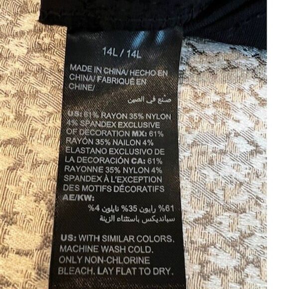 Chico's 5 Pocket Slim Leg Black Ponte Pants Trousers Size 14 TALL NWT - Picture 9 of 11